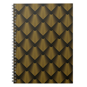 Abstract background with square lines golden colou notebook