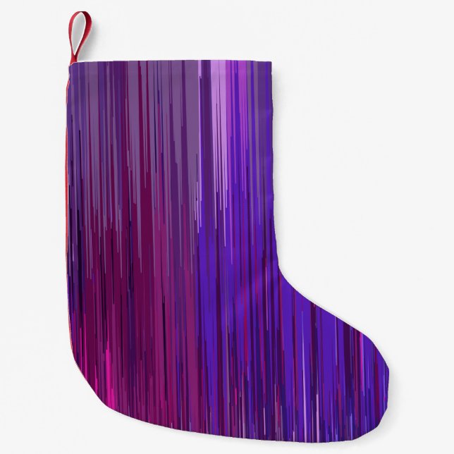 Abstract background with thin purple vertical line small christmas stocking (Front)