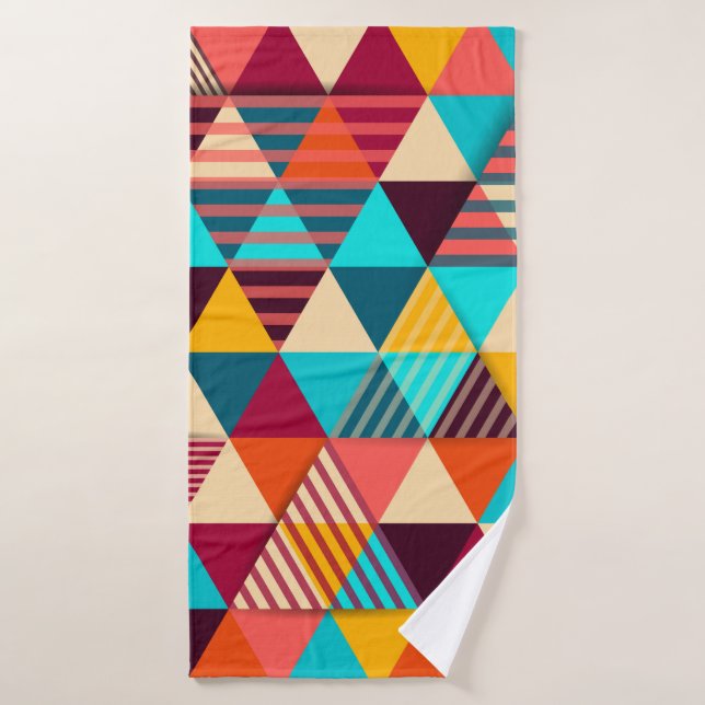 Abstract background with triangle shapes. Modern g Bath Towel (Bath Towel)