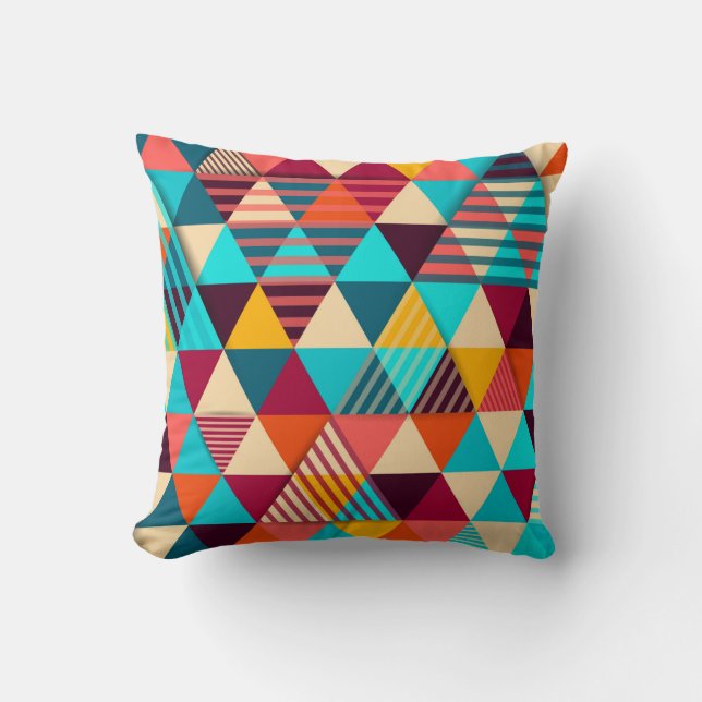 Abstract background with triangle shapes. Modern g Cushion (Front)