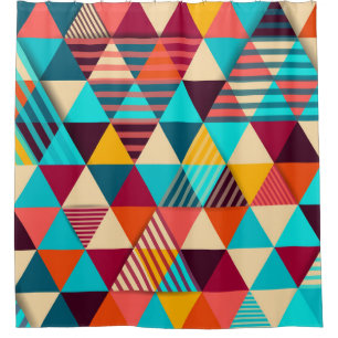Abstract background with triangle shapes. Modern g Shower Curtain