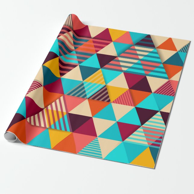 Abstract background with triangle shapes. Modern g Wrapping Paper (Unrolled)