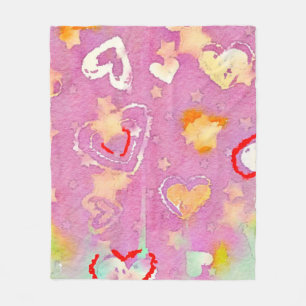 abstract background with watercolor texture, Oil p Fleece Blanket