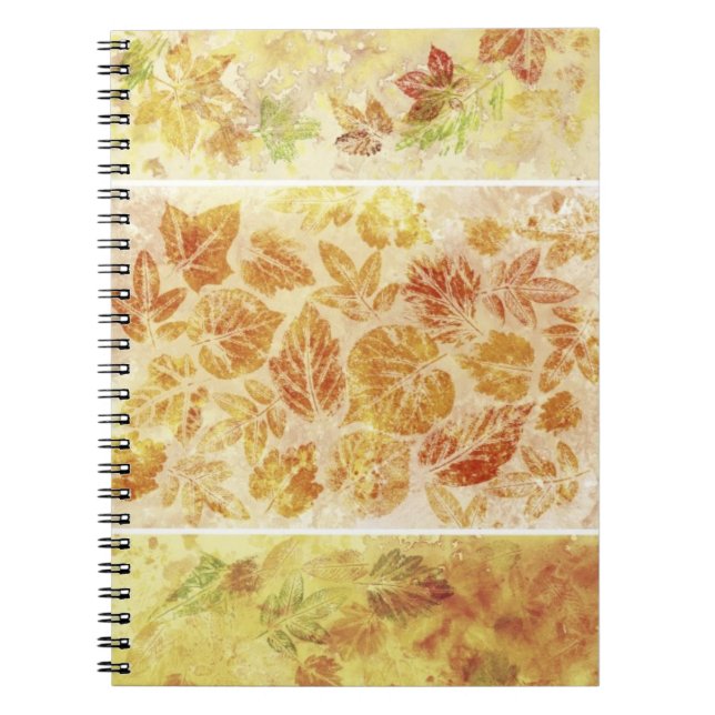 Abstract backgrounds, watercolor, leaves notebook (Front)