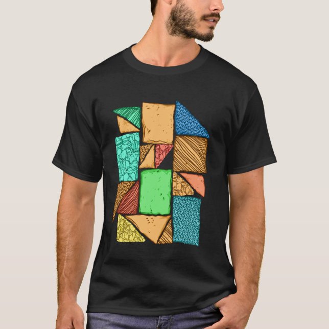 Abstract Baklava Mosaic Arabic Greek Dessert Pastr T-Shirt (Front)