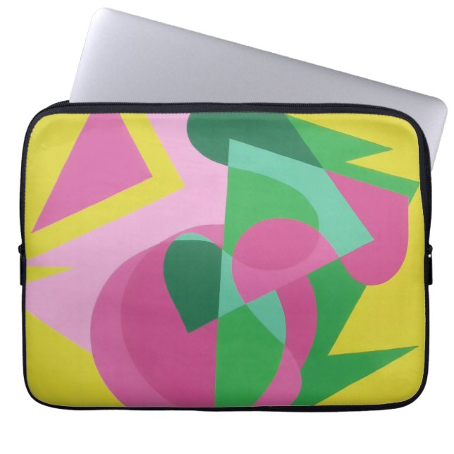 Abstract Balancing Act Laptop Sleeve – Multicolor (Front)