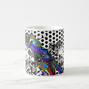 Abstract BALI Gecko black dots Coffee Mug