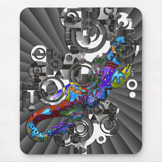 Abstract BALI Gecko | hardstyle Mouse Pad (Front)
