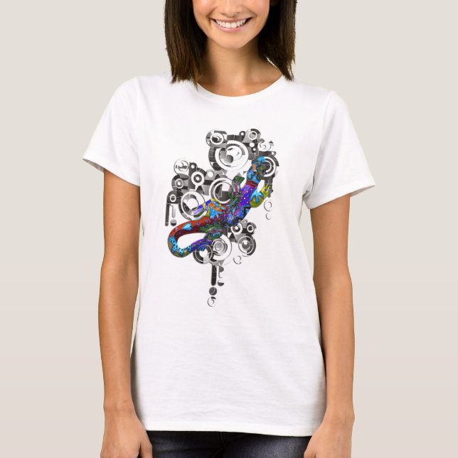 Abstract BALI Gecko T-Shirt (Front)