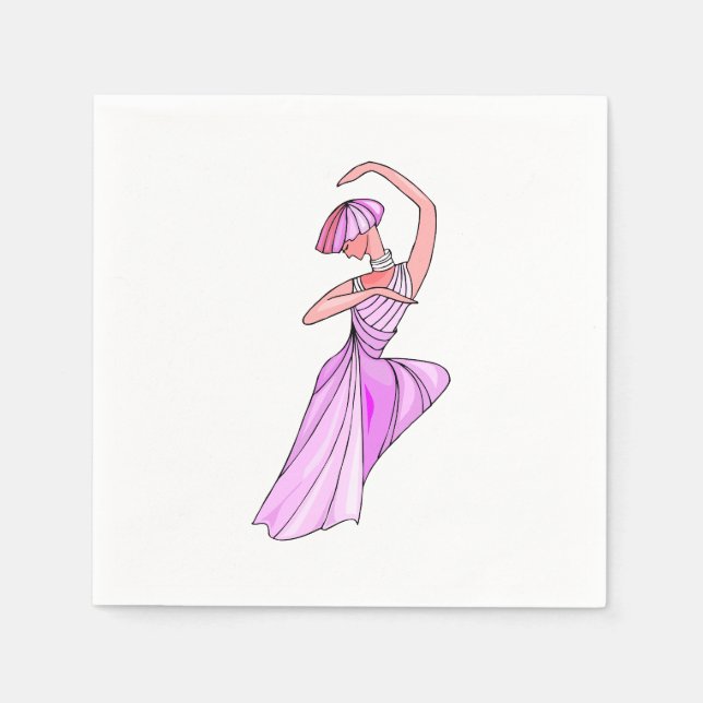Abstract Ballerina Napkins (Front)