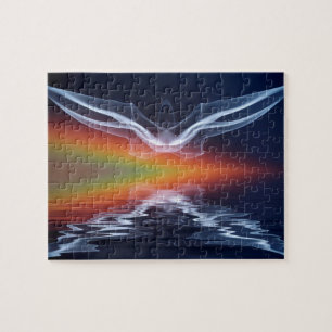 Abstract Bat Silhouette Jigsaw Puzzle