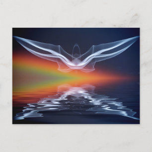Abstract Bat Silhouette Postcard