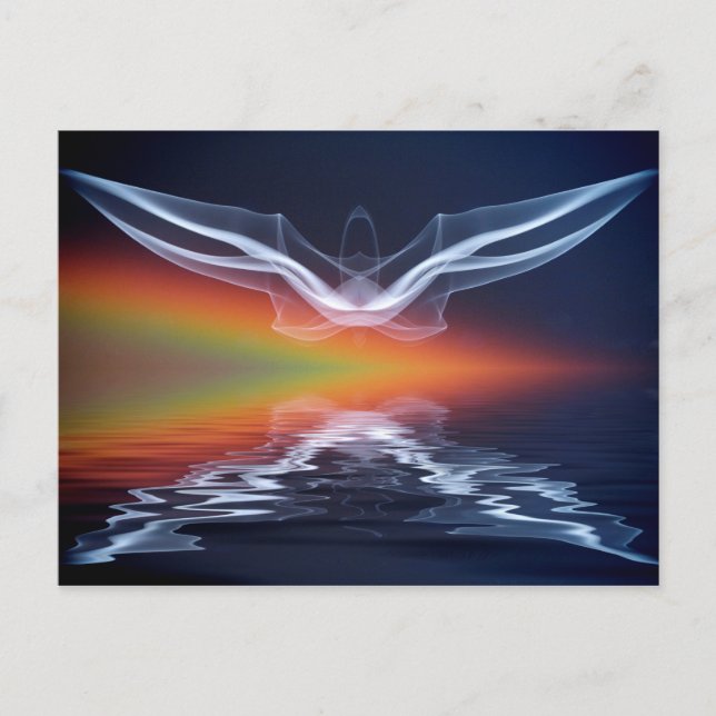 Abstract Bat Silhouette Postcard (Front)