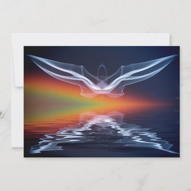 Abstract Bat Silhouette Thank You Card (Front)
