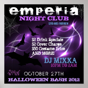 Abstract Bats Promotional Halloween Poster