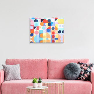 Abstract Bauhaus Geometric Art Canvas Print