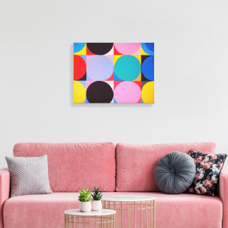 Abstract Bauhaus Geometric Art Canvas Print