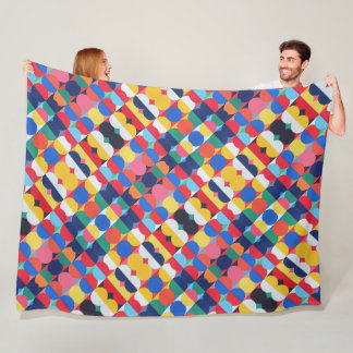 Abstract Bauhaus Geometric Art Fleece Blanket