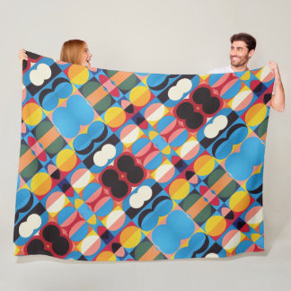 Abstract Bauhaus Geometric Art Fleece Blanket