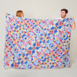 Abstract Bauhaus Geometric Art Fleece Blanket