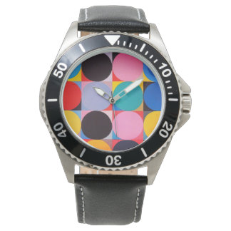 Abstract Bauhaus Geometric Art Watch