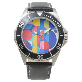 Abstract Bauhaus Geometric Art Watch