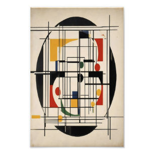 Abstract Bauhaus Geometric Modern Minimalist Art Photo Print