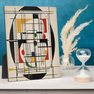 Abstract Bauhaus Geometric Modern Minimalist Art Plaque