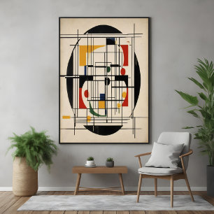 Abstract Bauhaus Geometric Modern Minimalist Art Poster