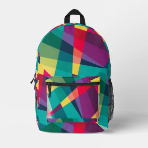 Abstract Bauhaus geometric pattern background Printed Backpack