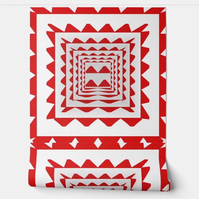 Abstract Bauhaus Geometric Pattern  Wallpaper (Unrolling)