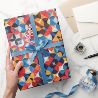 Abstract Bauhaus Pattern Art Wrapping Paper