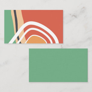 Abstract bauhaus shapes retro artwork business card