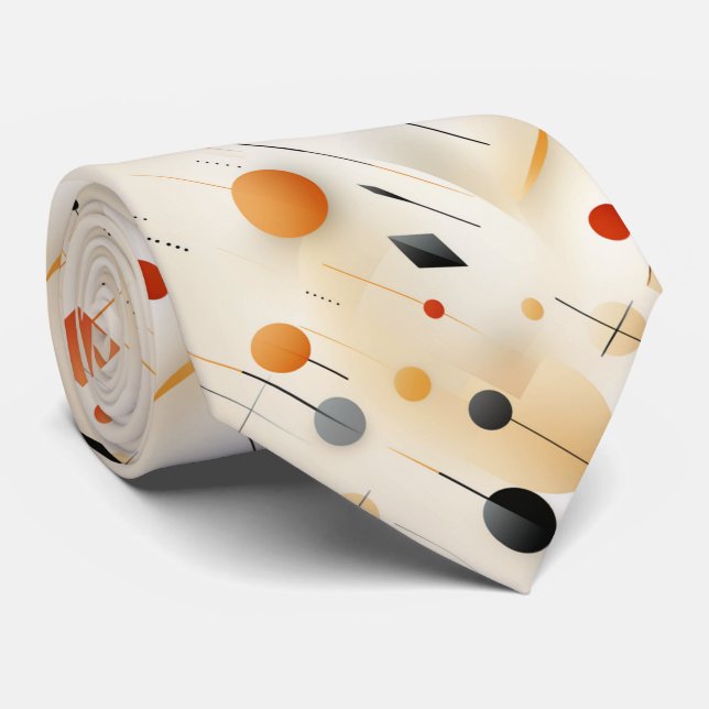 Abstract Bauhaus Tie (Rolled)