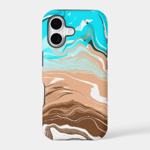 Abstract Beach Fluid Art