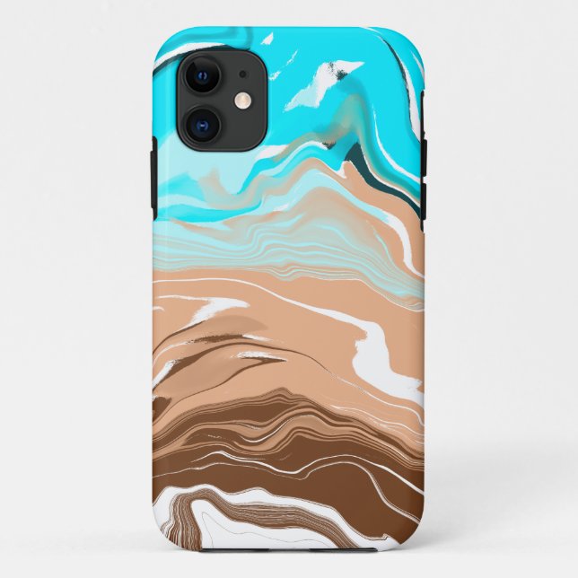 Abstract Beach Fluid Art   Case-Mate iPhone Case (Back)