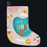 Abstract beach pool summer illustration small christmas stocking<br><div class="desc">Abstract beach pool summer illustration</div>