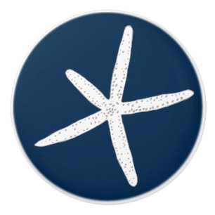 Abstract Beach Scallop Seashell Ceramic Knob