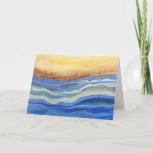 Abstract Beach Stationery, Blank Inside Note Card