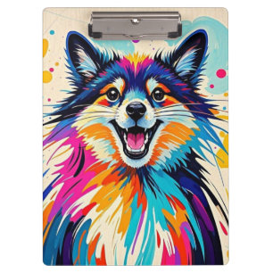 Abstract bear cute funny happy animal art clipboard