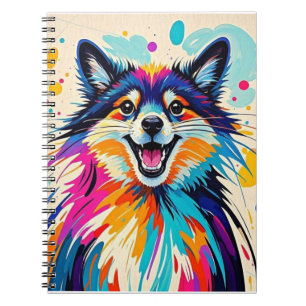 Abstract bear cute funny happy animal art notebook