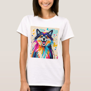 Abstract bear cute funny happy animal art  T-Shirt