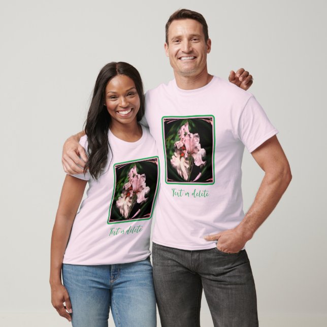 Abstract Bearded Iris Flower Personalised T-Shirt (Unisex)