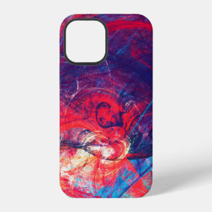 Abstract beautiful red and blue bright colour back iPhone 12 case