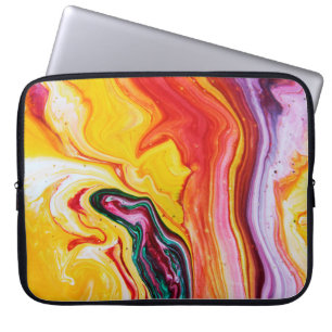 Abstract beautiful watercolor ocean laptop sleeve