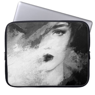 Abstract beautiful woman. fashion illustration. ac laptop sleeve
