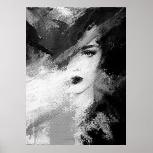 Abstract beautiful woman. fashion illustration. ac poster