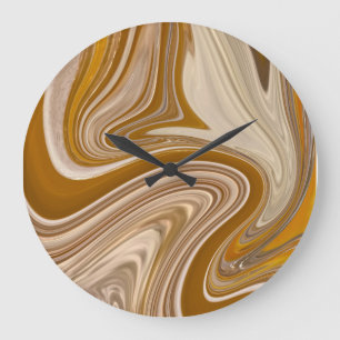 Abstract Beer Time Large Clock