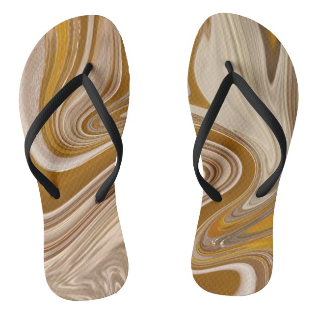 Abstract Beer Time Thongs (Footbed)