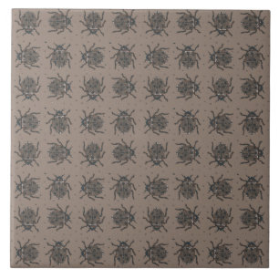 Abstract Beetles Ceramic Tile